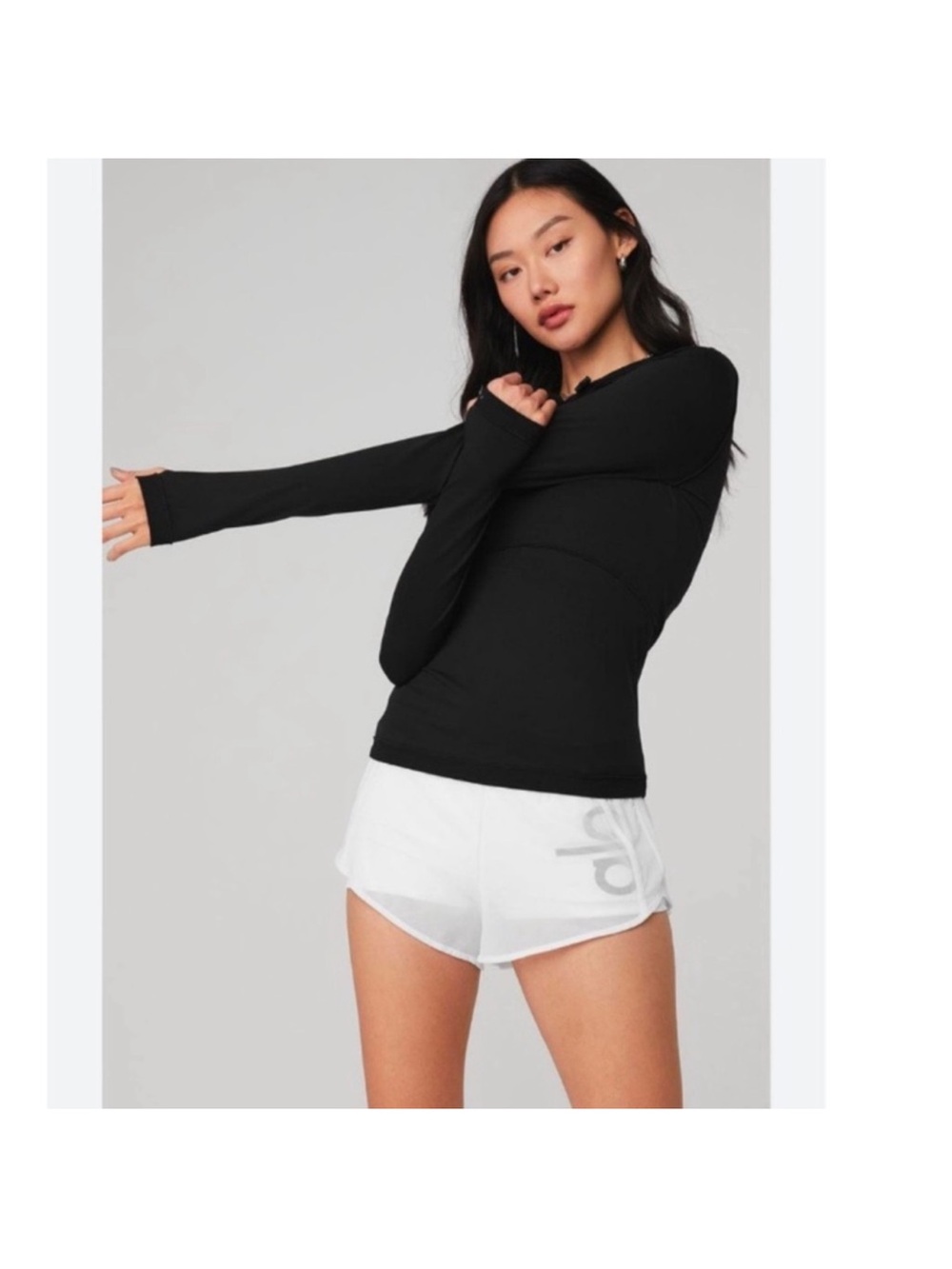 ALO Yoga White Athletic Shorts
